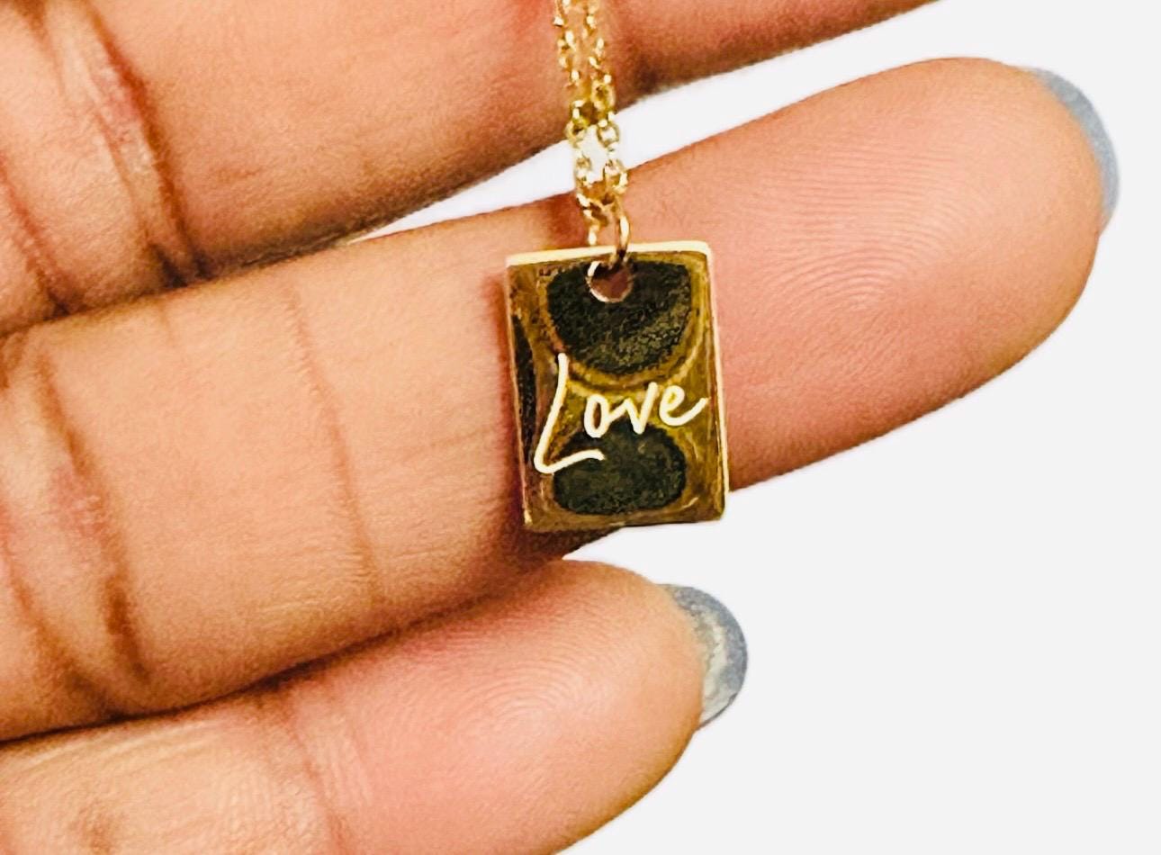 Gold Love Pendant Necklace