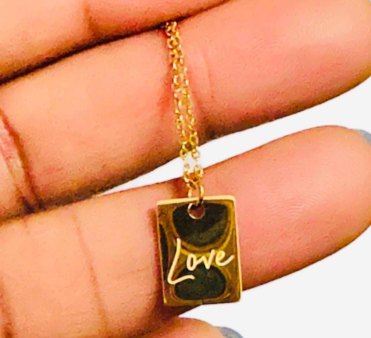 Gold Love Pendant Necklace