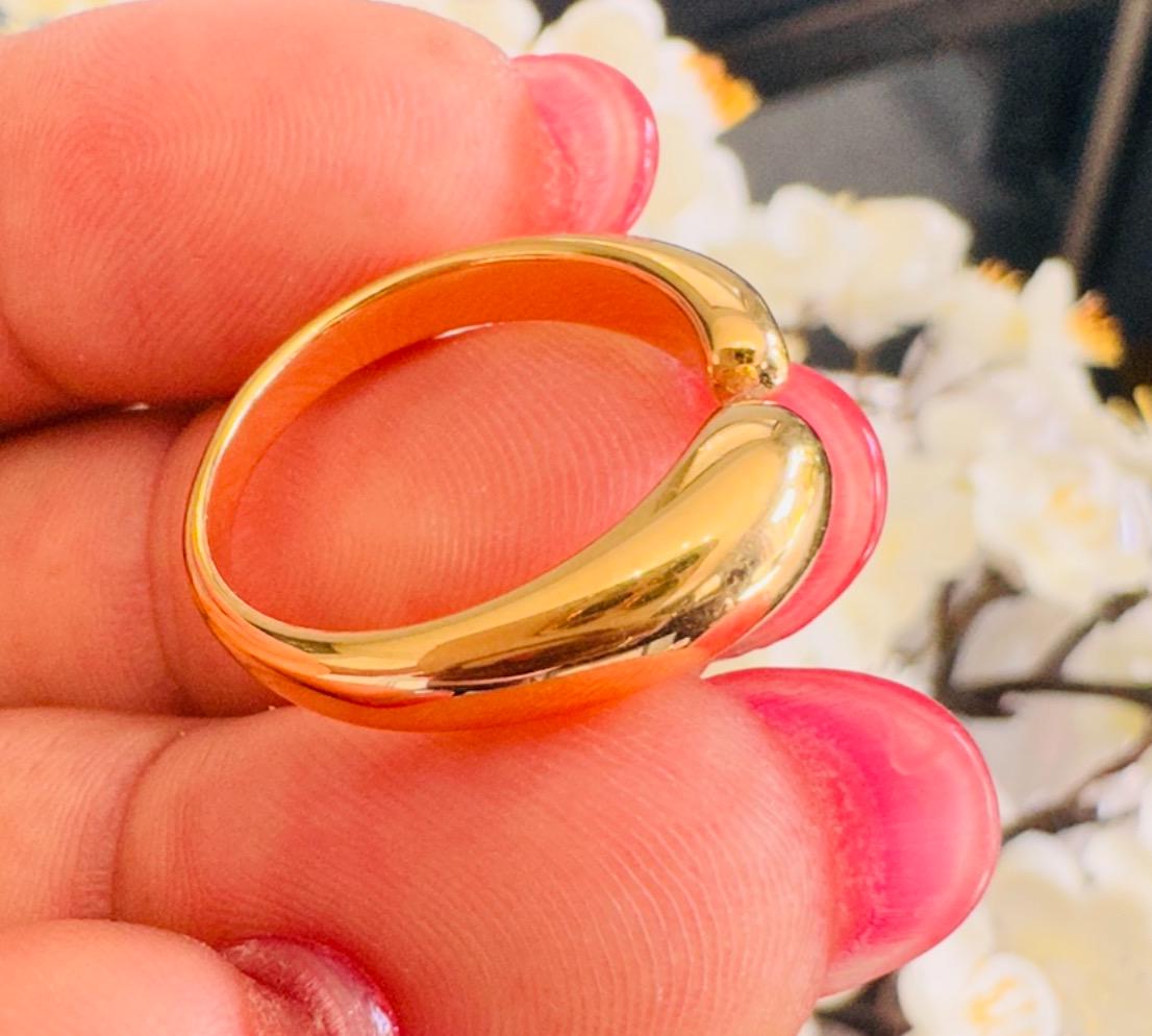 Elegant Open Ball Chunky Dome Ring - Gold