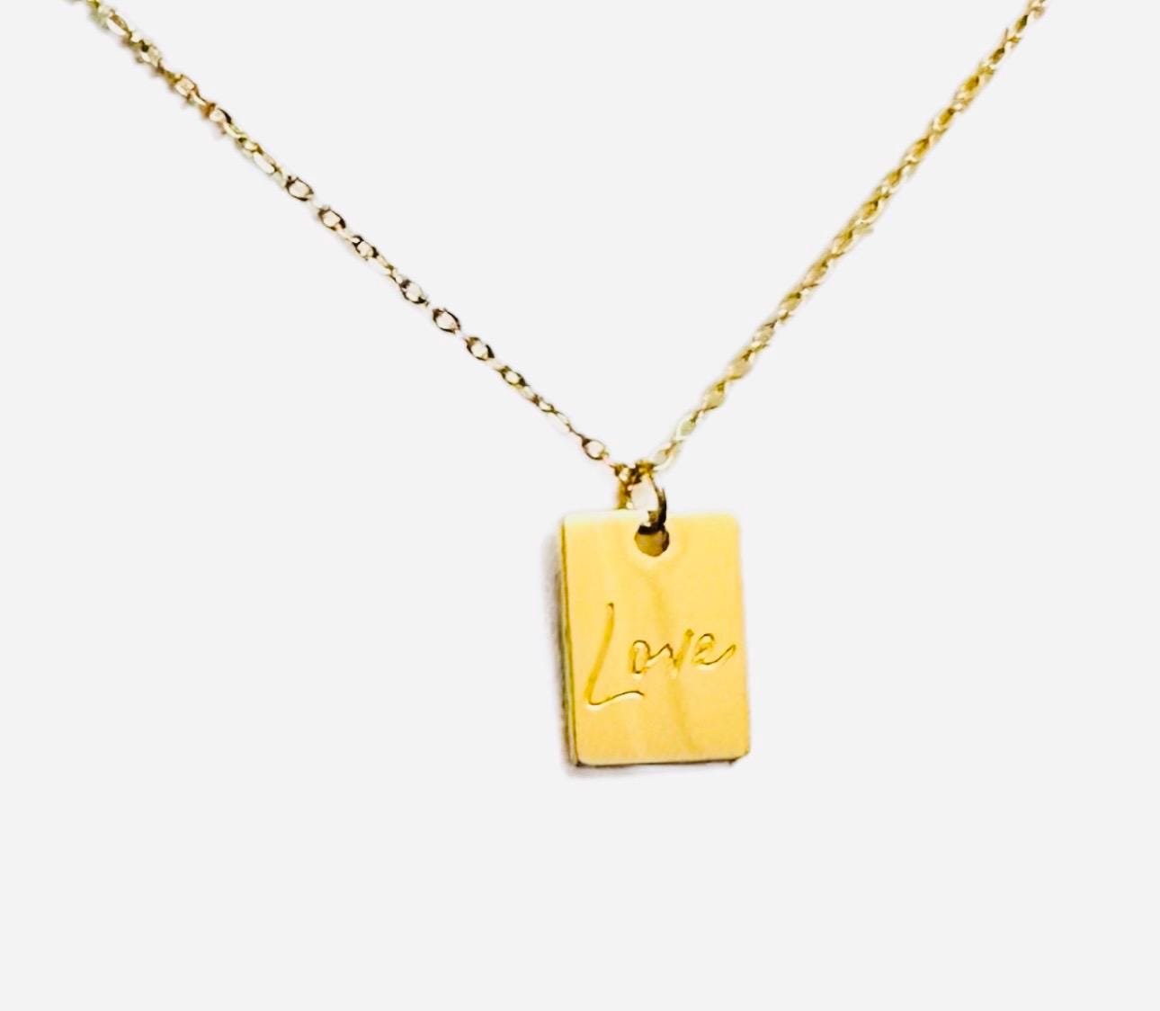 Gold Love Pendant Necklace
