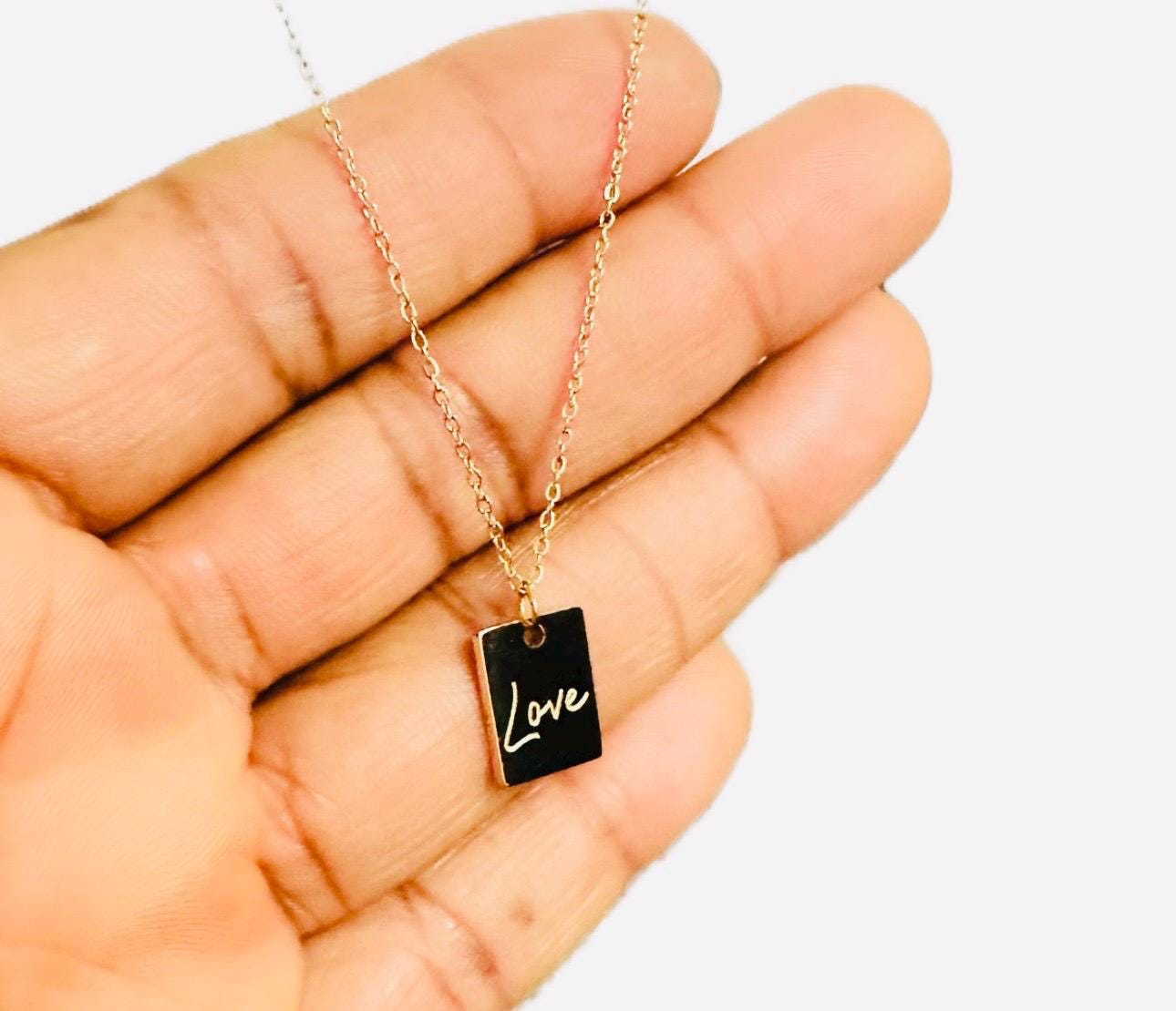 Gold Love Pendant Necklace