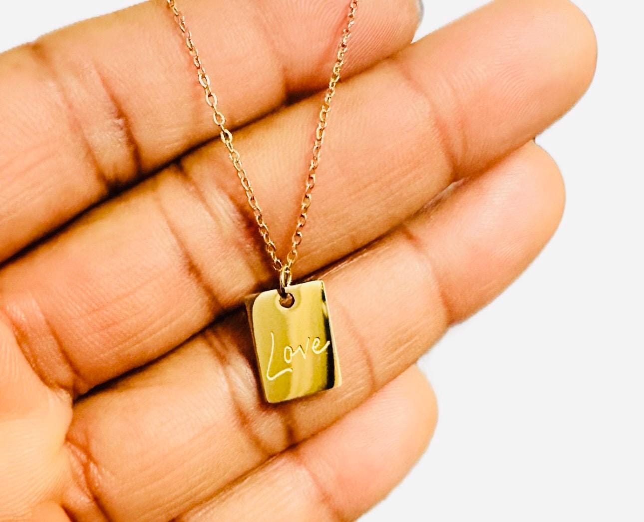 Gold Love Pendant Necklace