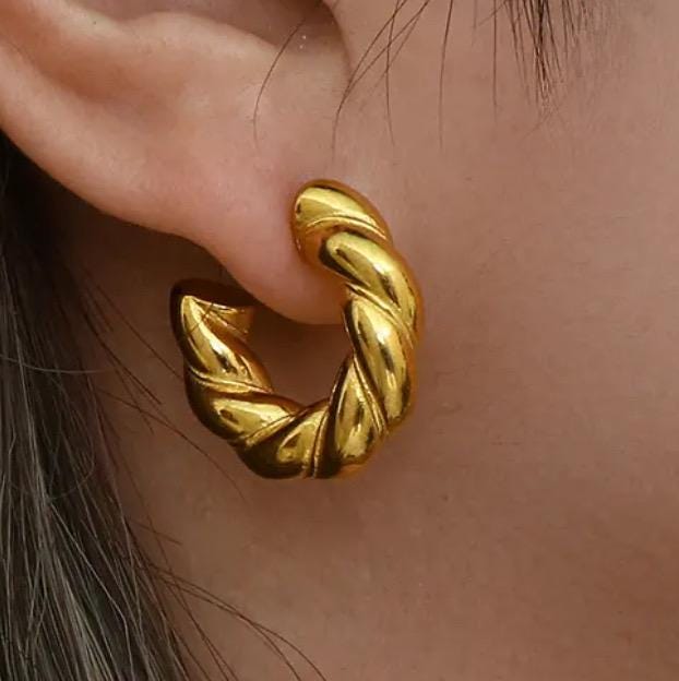 18K Gold Plated Stainless Everyday Earring