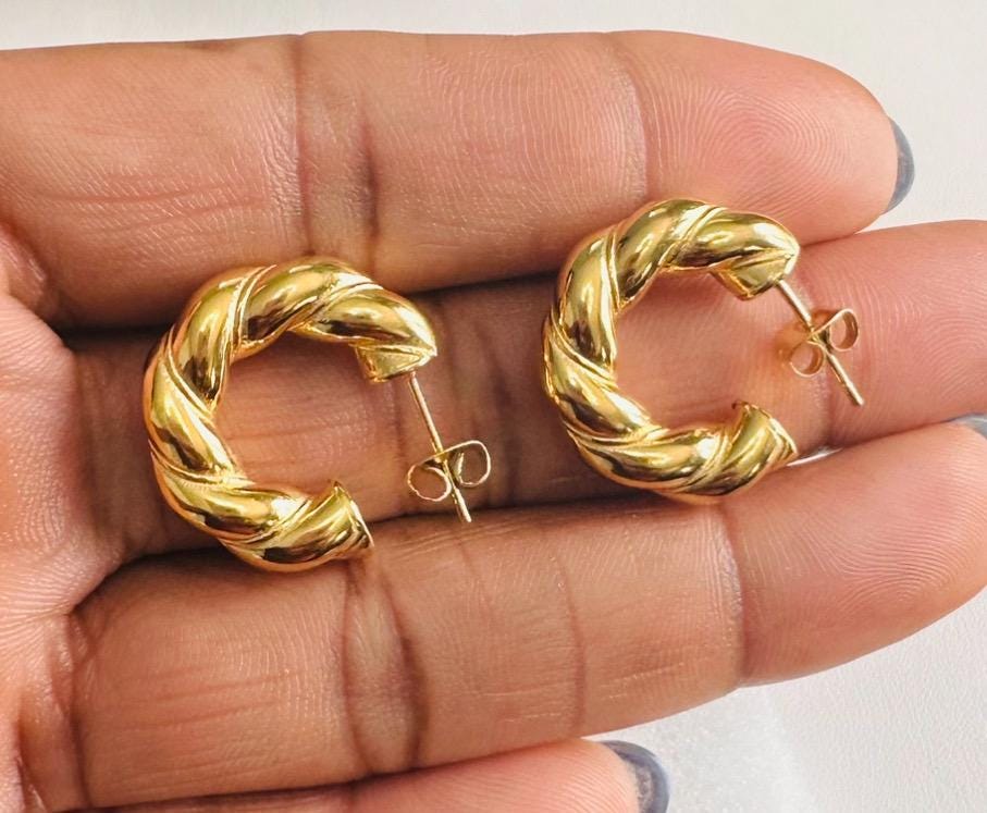 18K Gold Plated Stainless Everyday Earring