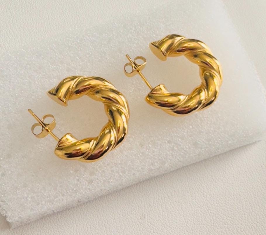 18K Gold Plated Stainless Everyday Earring