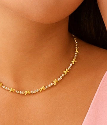 Gemma Owen XO Kiss Necklace with Crystal Charm Bracelet