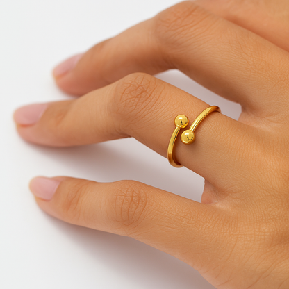 Dainty Simple Adjustable Minimalist Gold Plated Ring - Non Tarnish