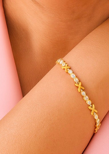 Gemma Owen XO Kiss Necklace with Crystal Charm Bracelet