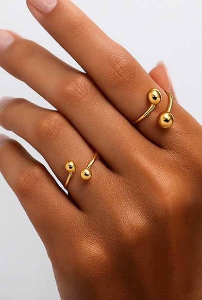 Dainty Simple Adjustable Minimalist Gold Plated Ring - Non Tarnish
