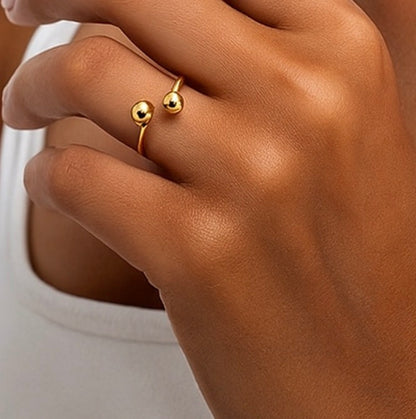 Dainty Simple Adjustable Minimalist Gold Plated Ring - Non Tarnish