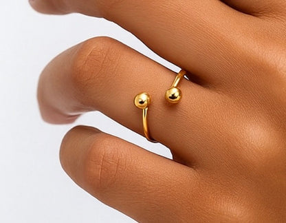 Dainty Simple Adjustable Minimalist Gold Plated Ring - Non Tarnish