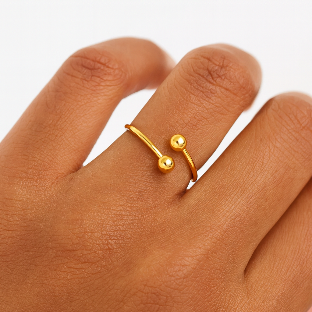 Dainty Simple Adjustable Minimalist Gold Plated Ring - Non Tarnish
