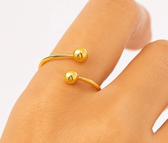 Dainty Simple Adjustable Minimalist Gold Plated Ring - Non Tarnish