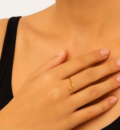 Dainty Simple Adjustable Minimalist Gold Plated Ring - Non Tarnish