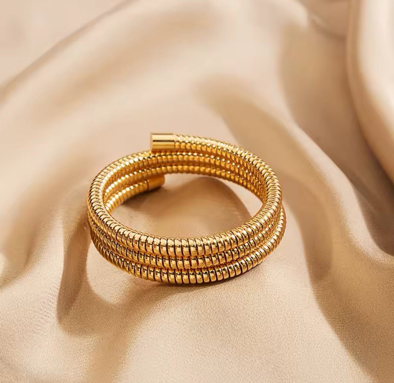 Chunky Adjustable Cuff Bracelet - Gold