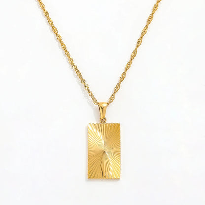 Minimalist Sun Pendant Necklace - Gold