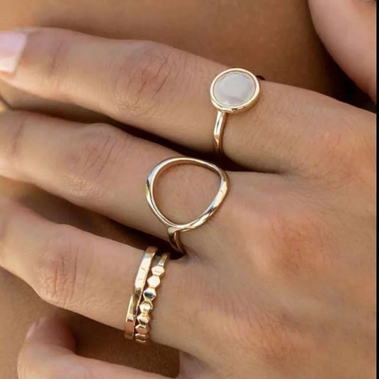 Simple Large Circle Ring - Gold