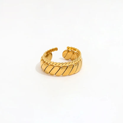 2 Sets of Minimalist Open Ring - Gold