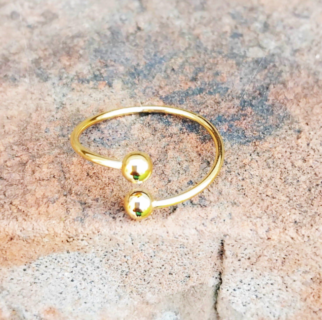 Dainty Simple Adjustable Minimalist Ring - Gold