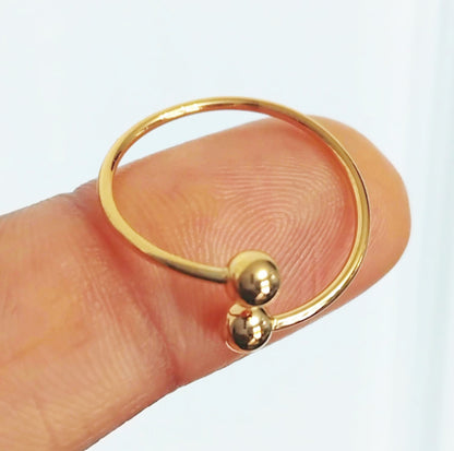 Dainty Simple Adjustable Minimalist Ring - Gold