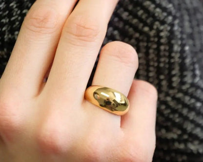 18K Gold Stackable Solid Ring