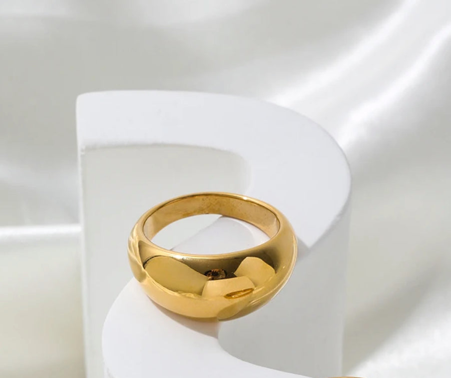 18K Gold Stackable Solid Ring