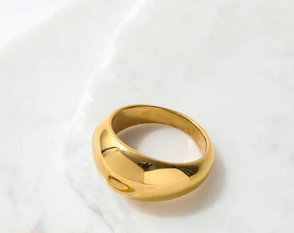 18K Gold Stackable Solid Ring