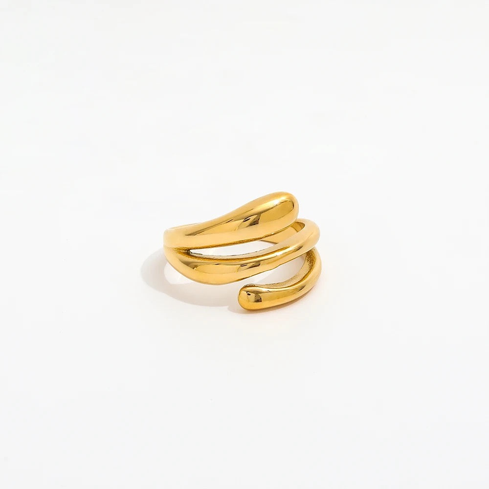 Elegant Multi-Layer Gold Ring