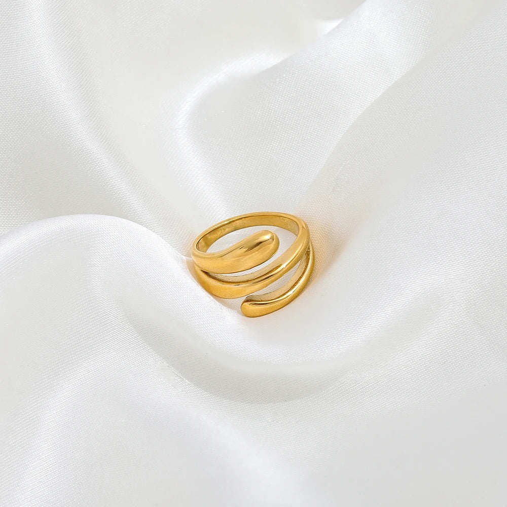 Elegant Multi-Layer Gold Ring