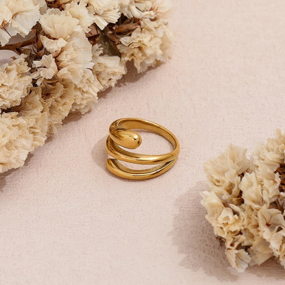 Elegant Multi-Layer Gold Ring