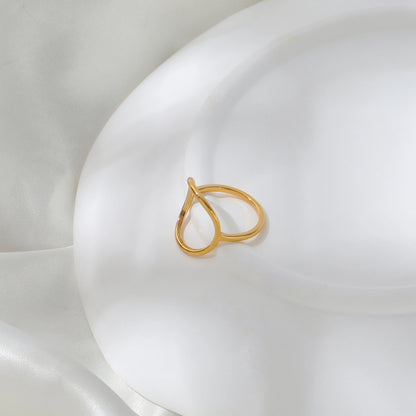 Simple Large Circle Ring - Gold
