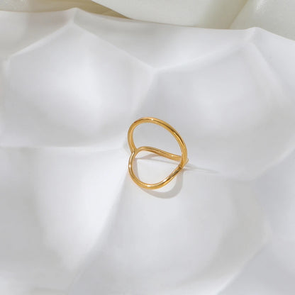 Simple Large Circle Ring - Gold