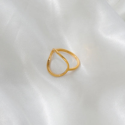 Simple Large Circle Ring - Gold