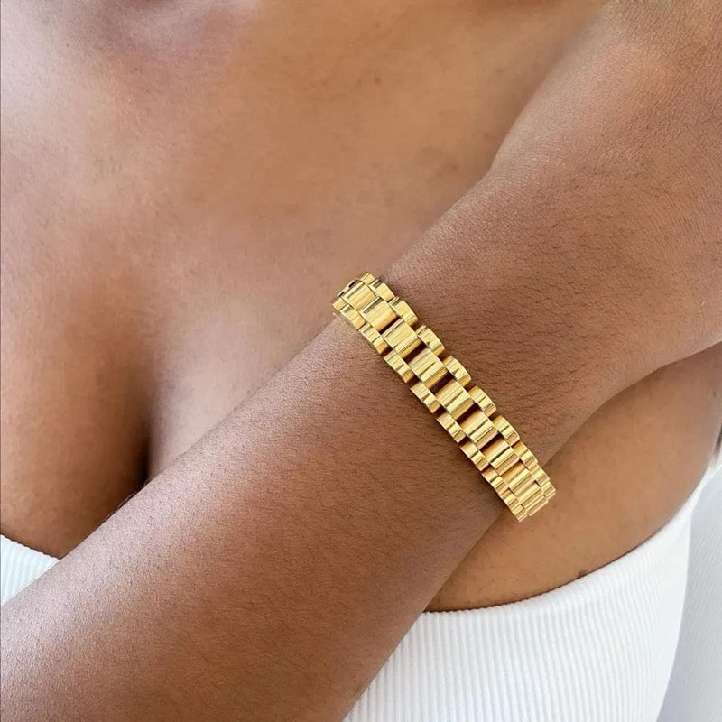 18K Gold Plated Chunky Bracelet