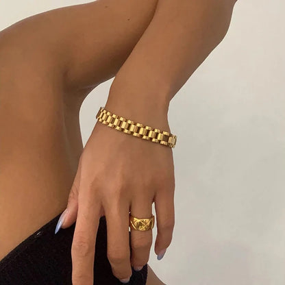 18K Gold Plated Chunky Bracelet