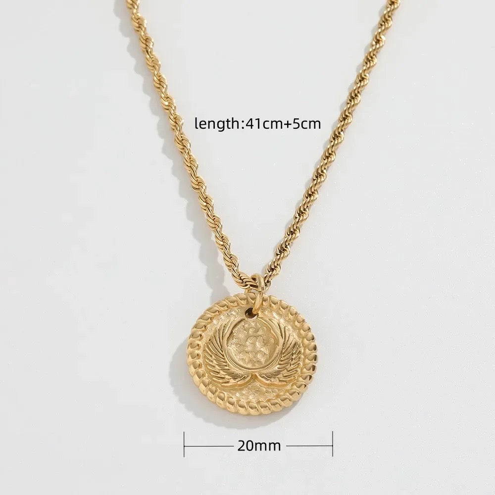 18k Gold Plated Guardian Angel Necklace