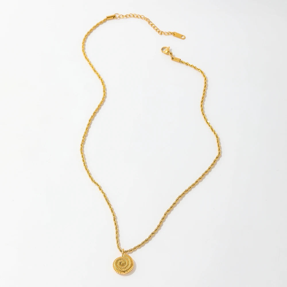 18K Gold Plated Snail Charm Necklace