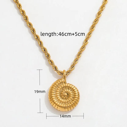 18K Gold Plated Snail Charm Necklace