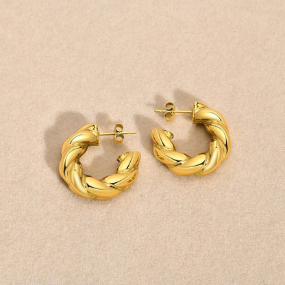 18K Gold Plated Stainless Everyday Earring