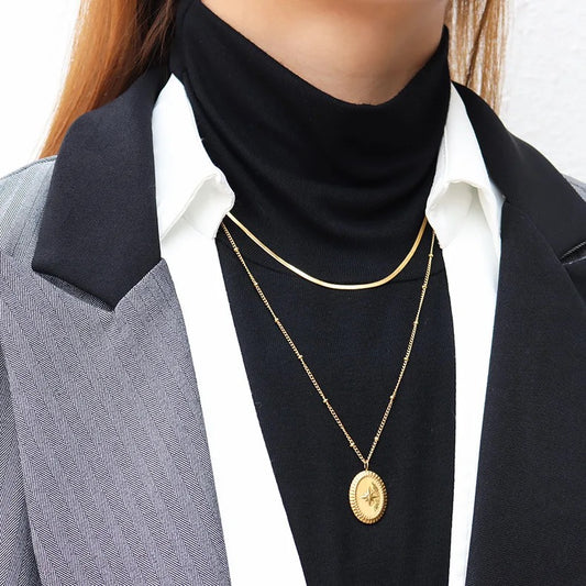 18K Gold Plated Star Pendant Necklace