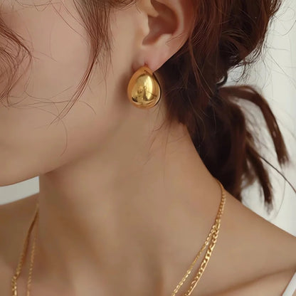 18K Gold Plated Chubby Earrings