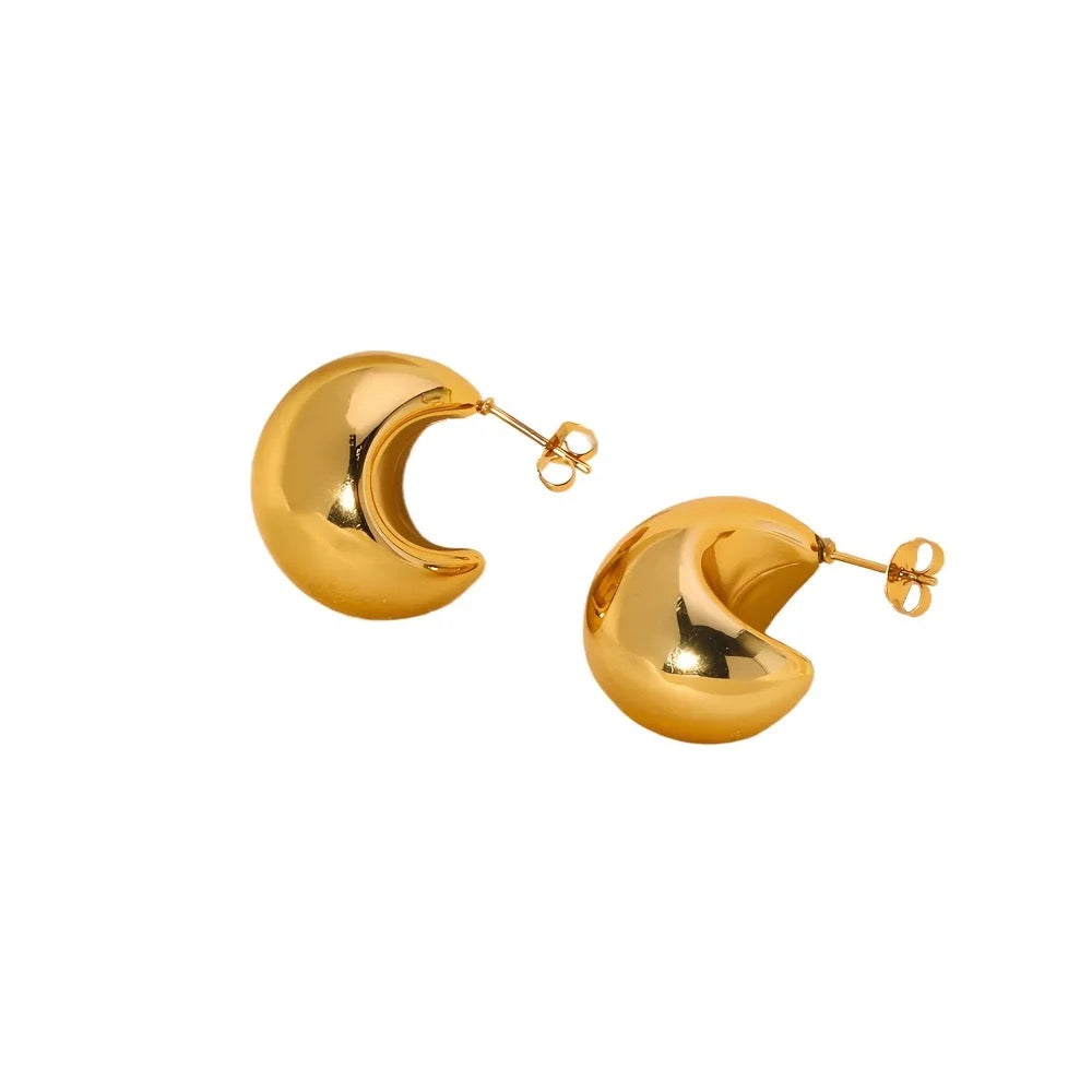 18K Gold Plated Chubby Earrings