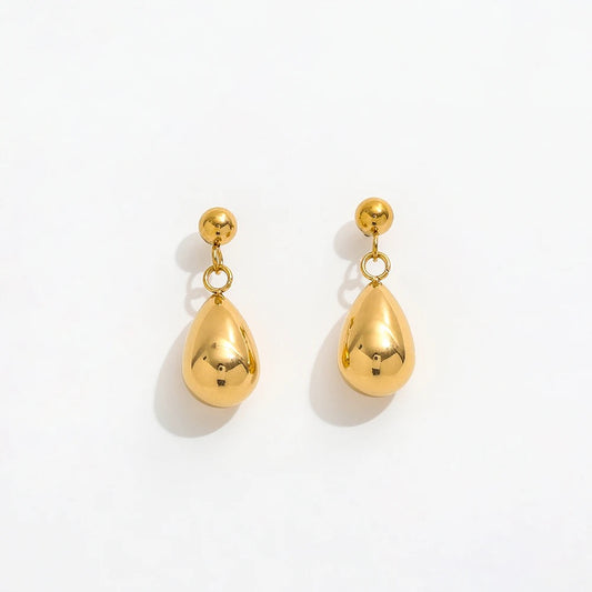 18K Gold Plated Waterdrop Stainless Steel Earring