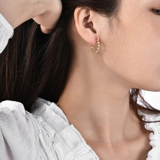 Simple Trendy Bead C Shape Earring