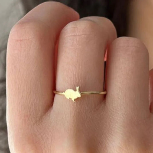 Dainty Cute Rabbit Waterproof Ring