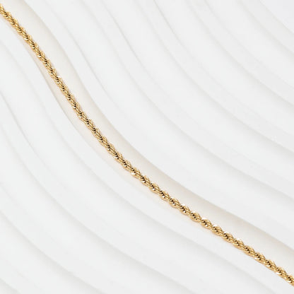 Dainty Gold Rope Chain Bracelet