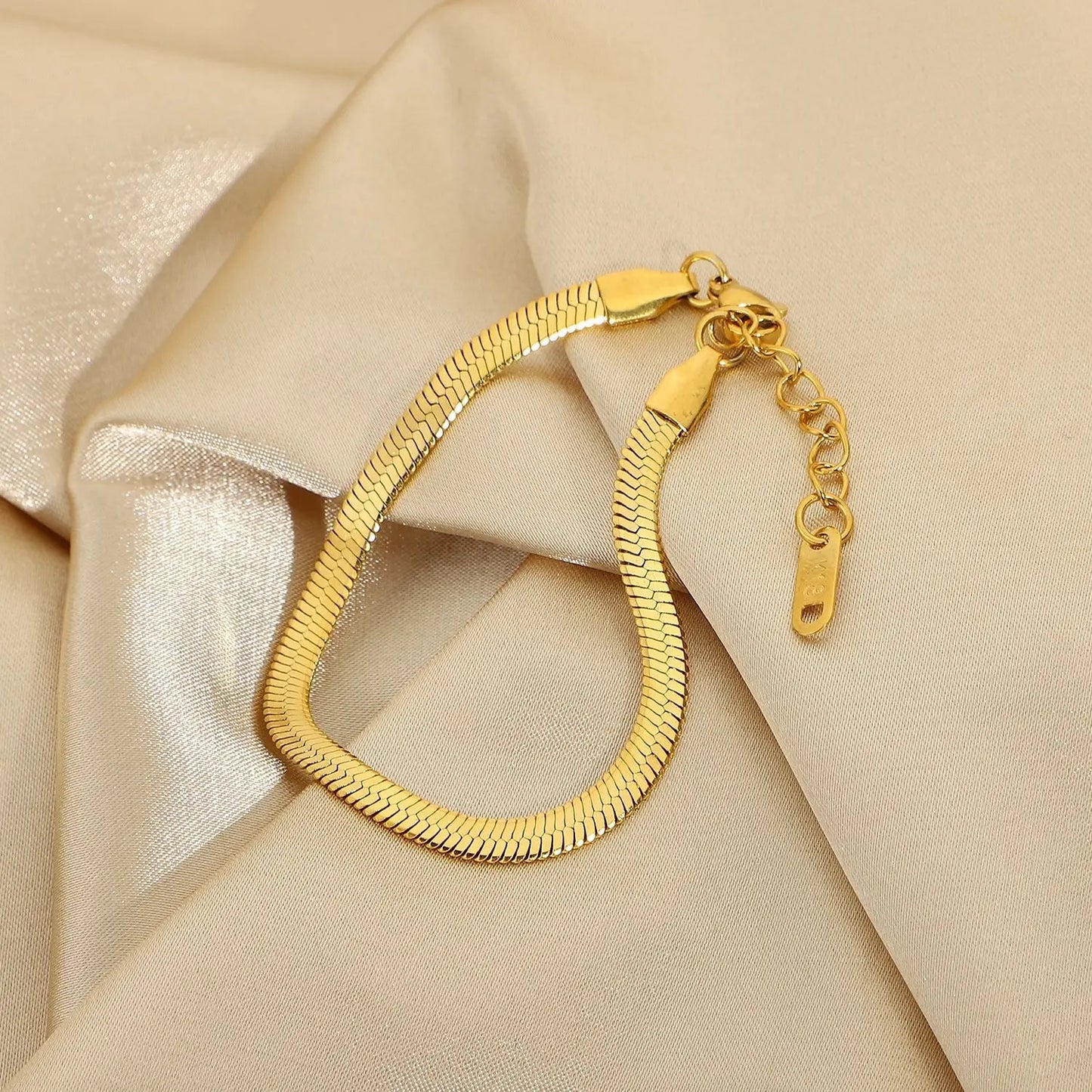 Dainty Gold Snake Chain Bracelet