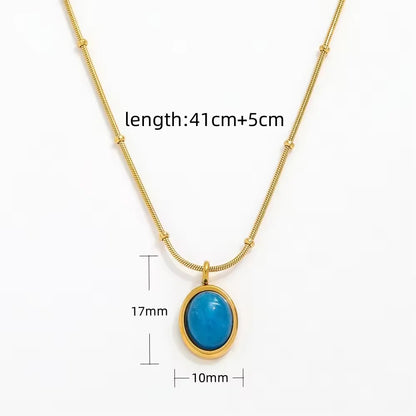 Elegant Aquamarine Stone Pendant Necklace