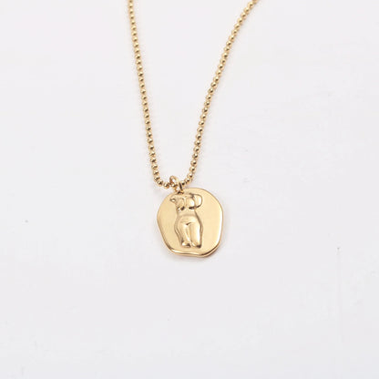 Gold Ball Chain Pendant Necklace For Mum