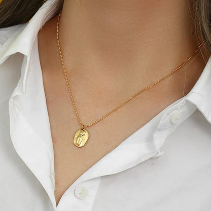 Gold Ball Chain Pendant Necklace For Mum